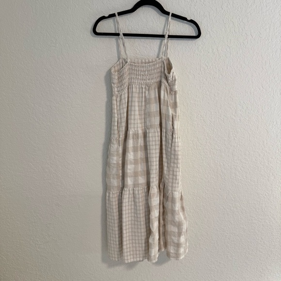Princess Polly Beige Gingham Tiered Maxi Dress - Picture 2 of 8